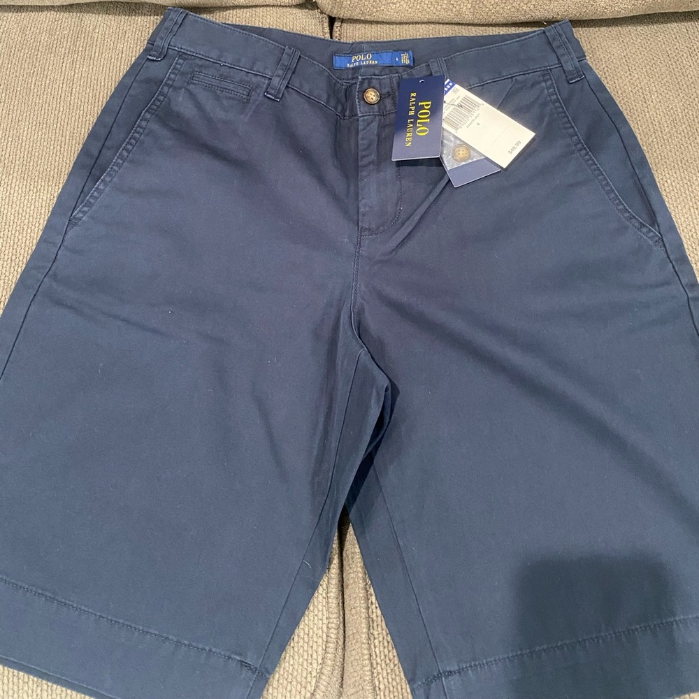 Polo Ralph Lauren navy chino boys shorts 4 new